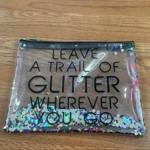 “Leave a trail of glitter wherever you go” pencil/makeup pouch